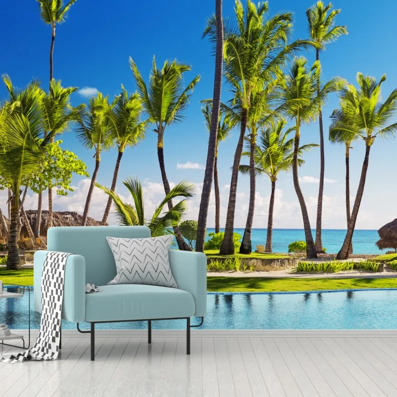 Fototapeta tropikalny zakątek na plaży w Punta Cana