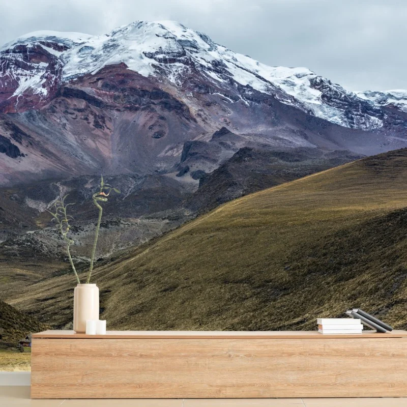 Fototapeta majestatyczna zaśnieżona dolina górska