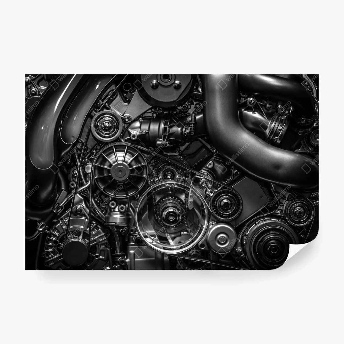 Fototapeta precyzyjne zbliżenie mechaniki silnika – Wallissimo®