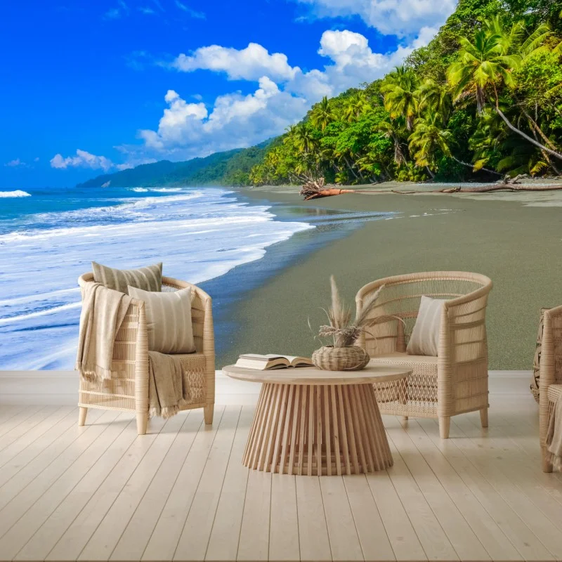 Fototapeta dzika plaża w Corcovado, Kostaryka