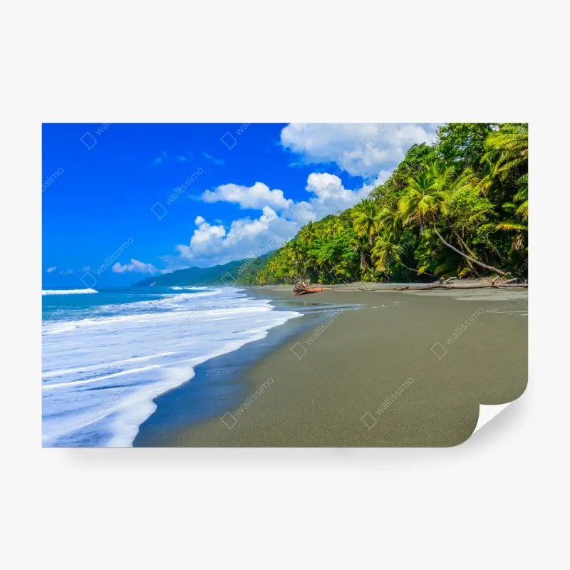 Fototapeta dzika plaża w Corcovado, Kostaryka