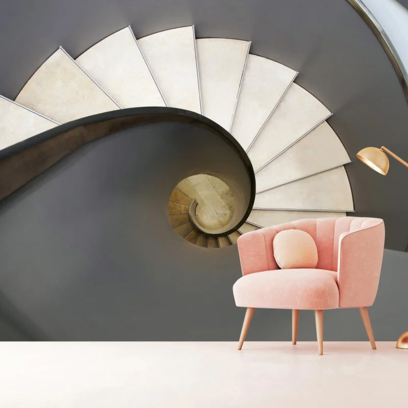 Fototapeta spiralne schody abstrakcyjna kompozycja