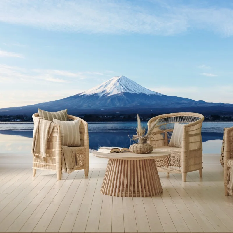 Fototapeta góra Fudżi odbicie w jeziorze