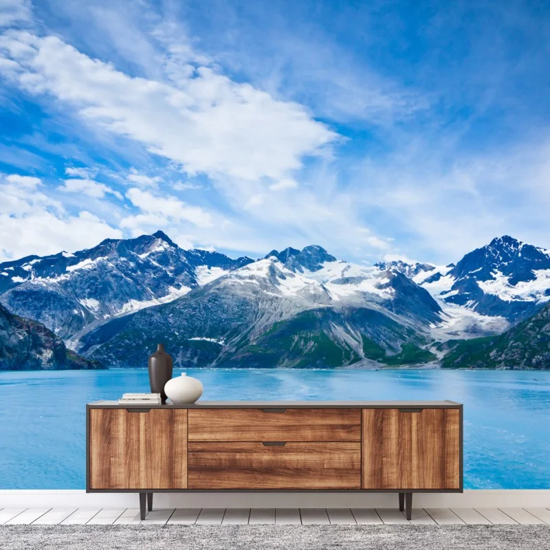 Fototapeta ośnieżone szczyty w Glacier Bay, Alaska