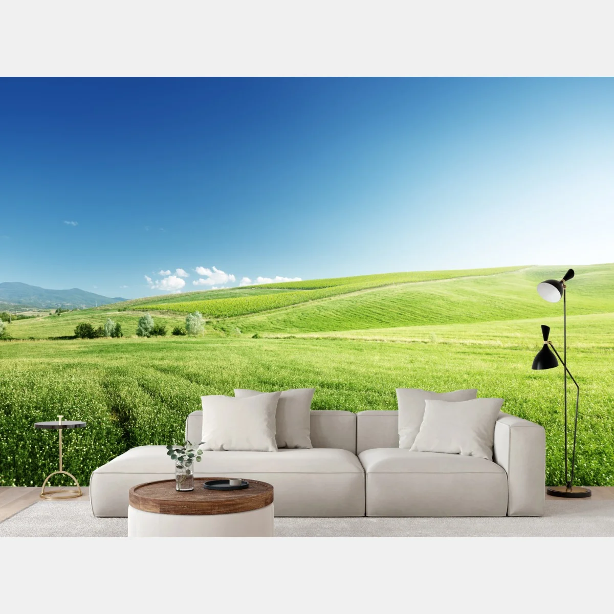 Fototapeta spokojna zielona łąka – Wallissimo® Fototapeta spokojna zielona łąka – Wallissimo®