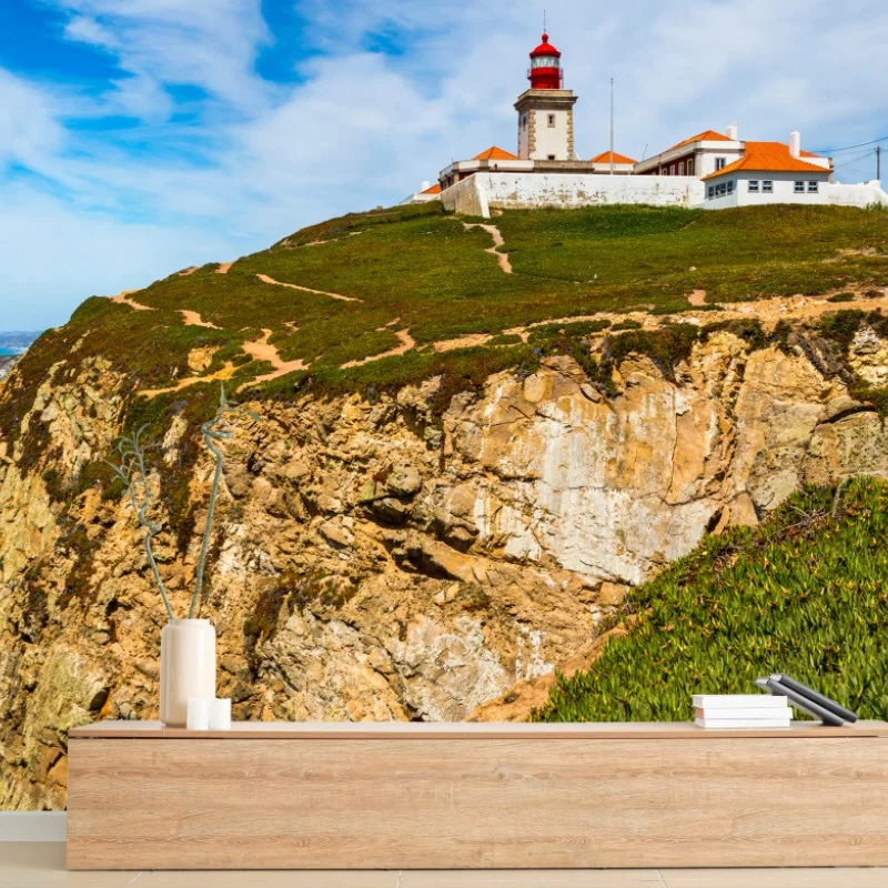 Fototapeta latarnia morska na klifach Cabo da Roca