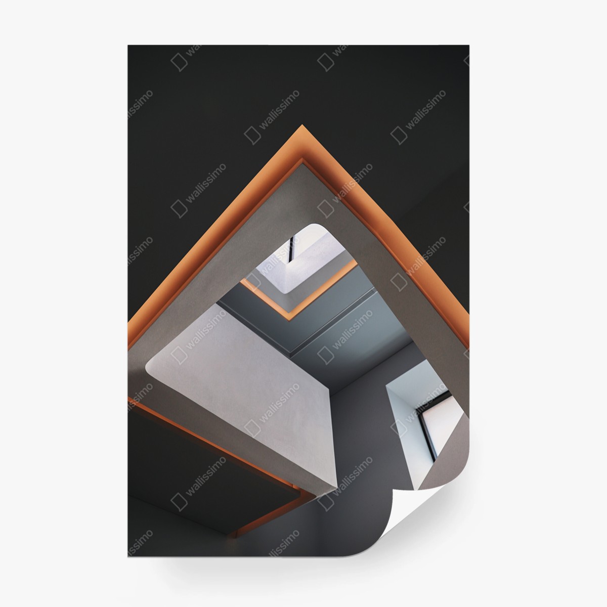 Fototapeta minimalistyczne geometryczne wnętrze z świetlikiem – Wallissimo®