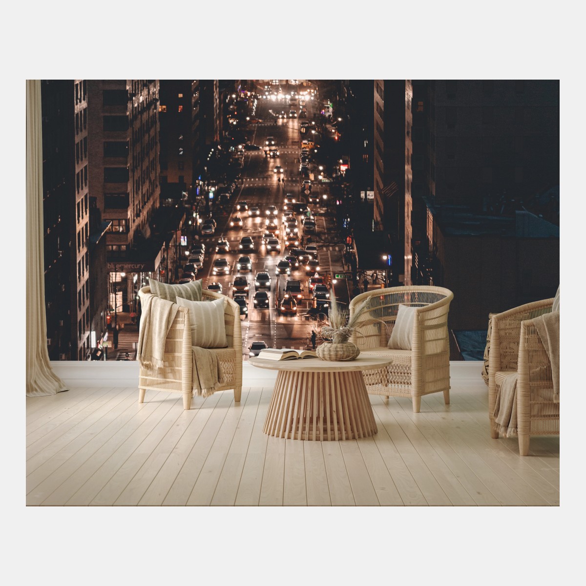 Fototapeta Manhattan nocna aleja – Wallissimo®