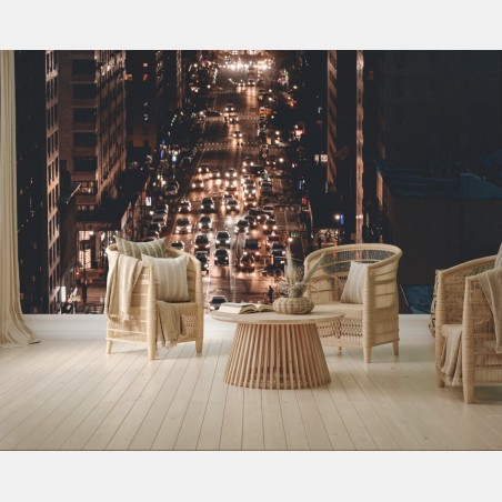 Fototapeta Manhattan nocna aleja – Wallissimo®