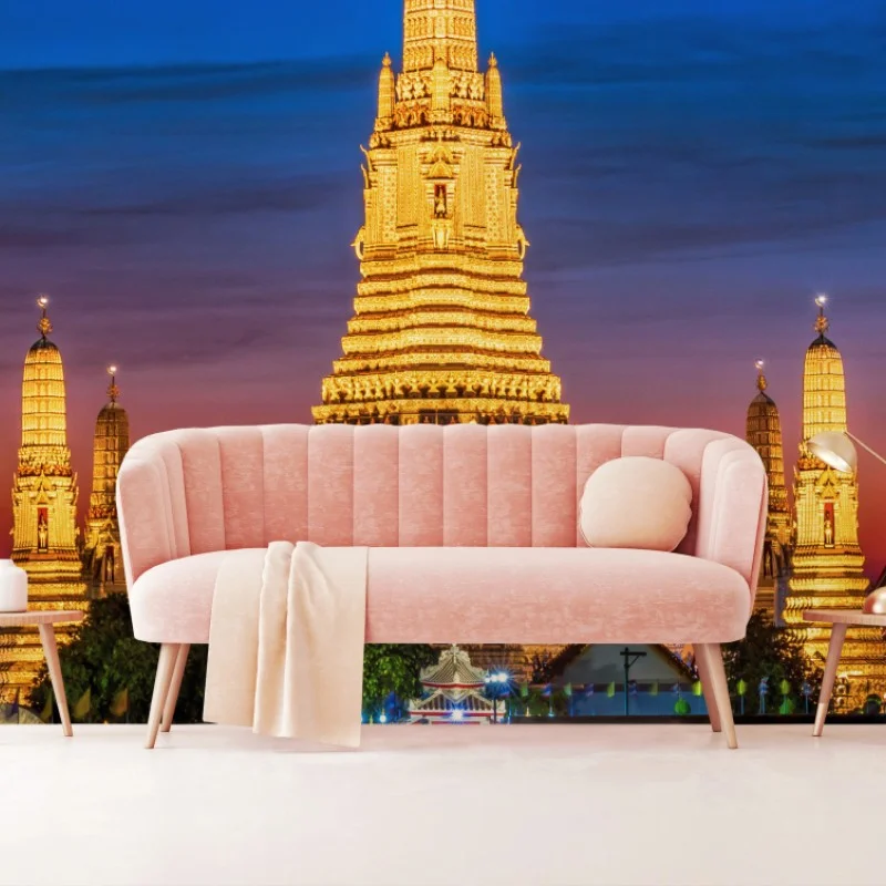 Fototapeta złote Wat Arun o zmierzchu