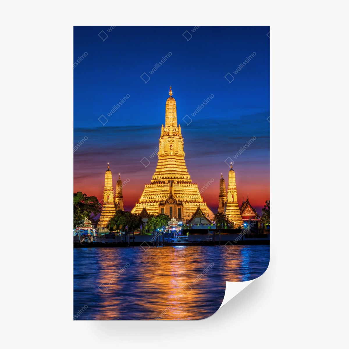 Fototapeta złote Wat Arun o zmierzchu – Wallissimo®