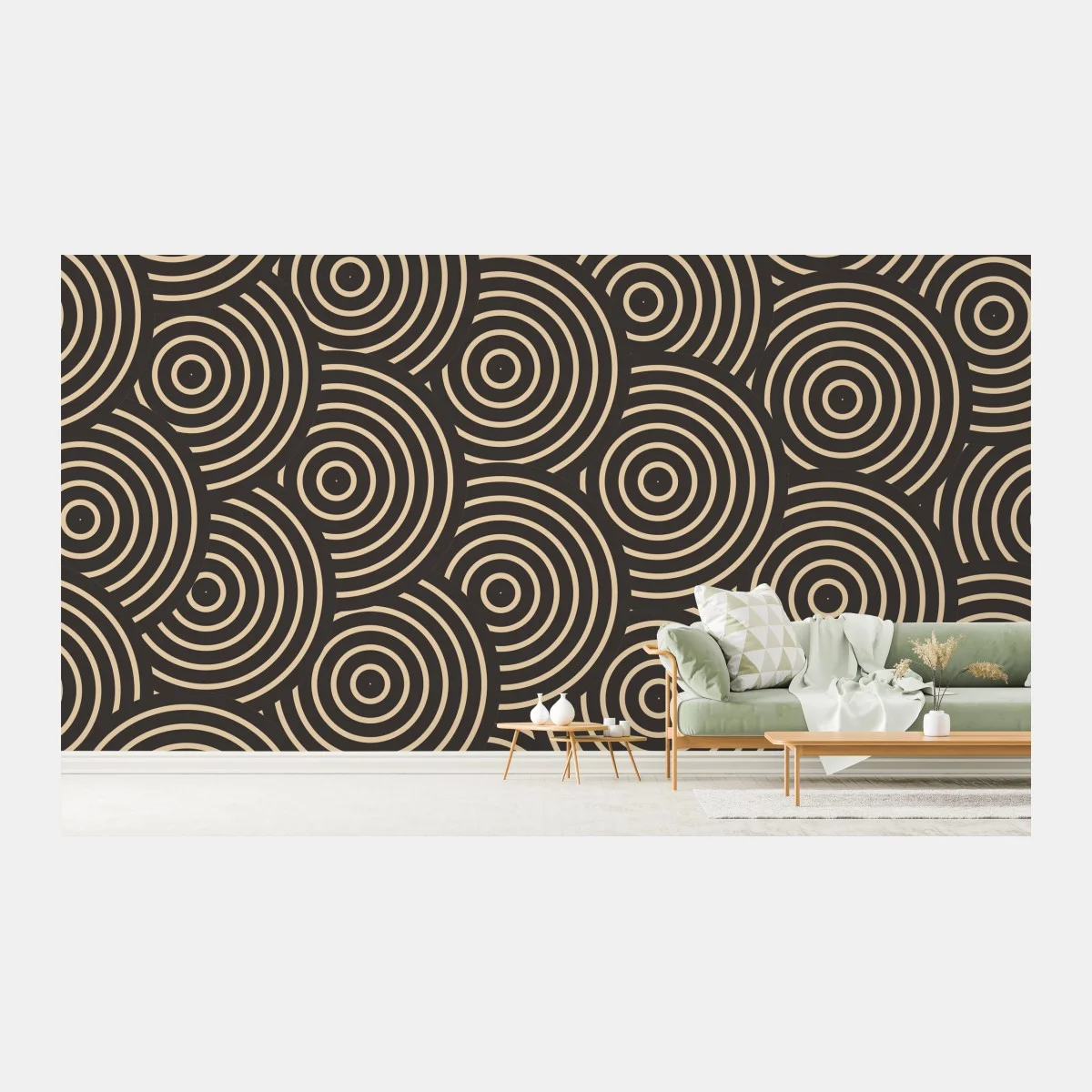 Fototapeta retro koncentryczne koła – Wallissimo® Fototapeta retro koncentryczne koła – Wallissimo®