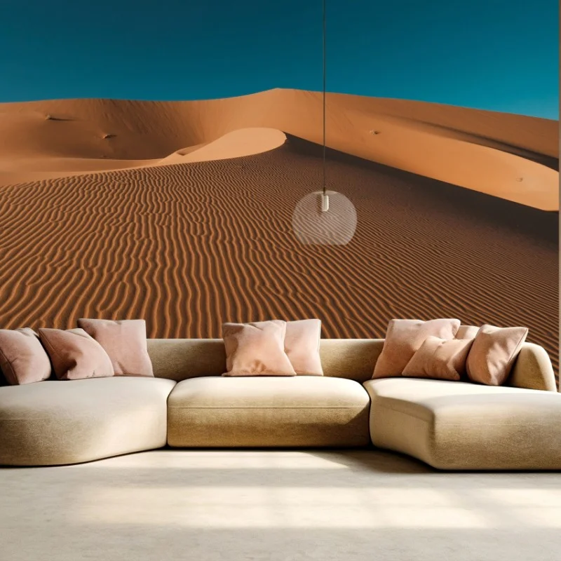 Fototapeta złote wydmy pod głębokim niebem