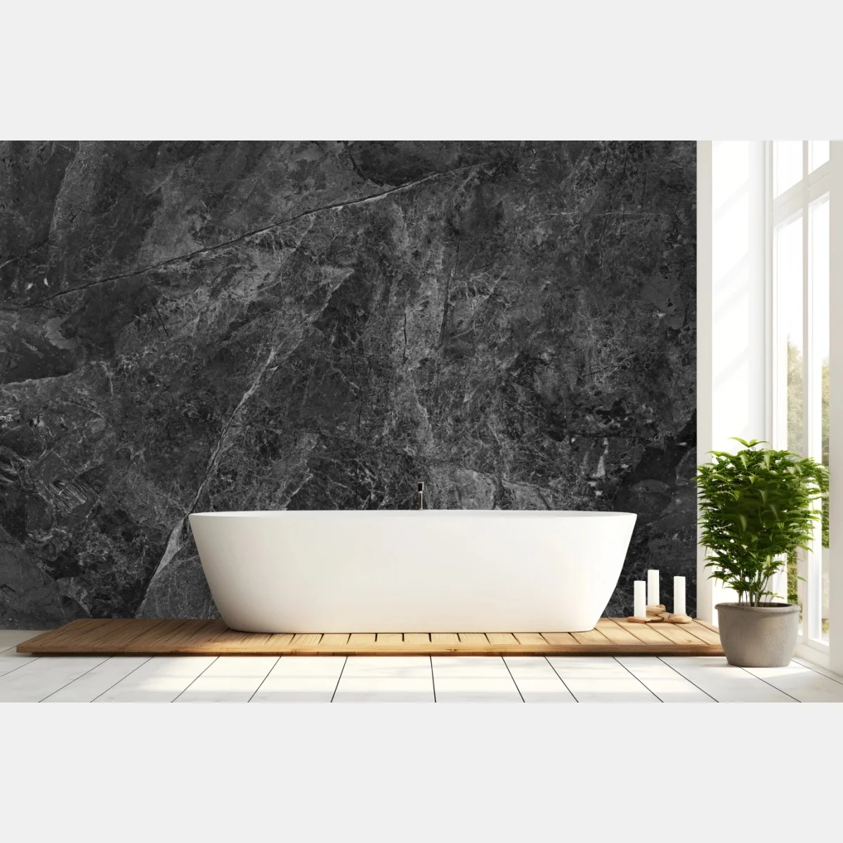 Fototapeta ciemna faktura marmuru – Wallissimo® Fototapeta ciemna faktura marmuru – Wallissimo®
