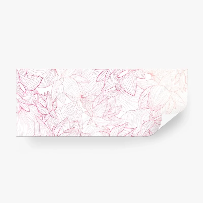 Fototapeta delikatny różowy wzór kwiatowy