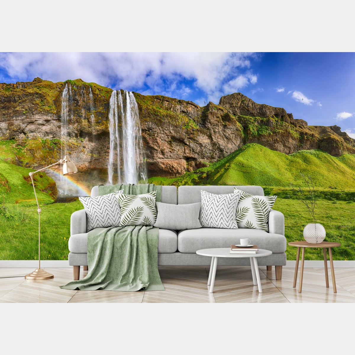 Fototapeta Seljalandsfoss panorama wodospadu – Wallissimo®