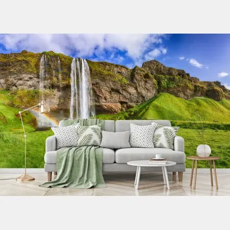 Fototapeta Seljalandsfoss panorama wodospadu – Wallissimo®