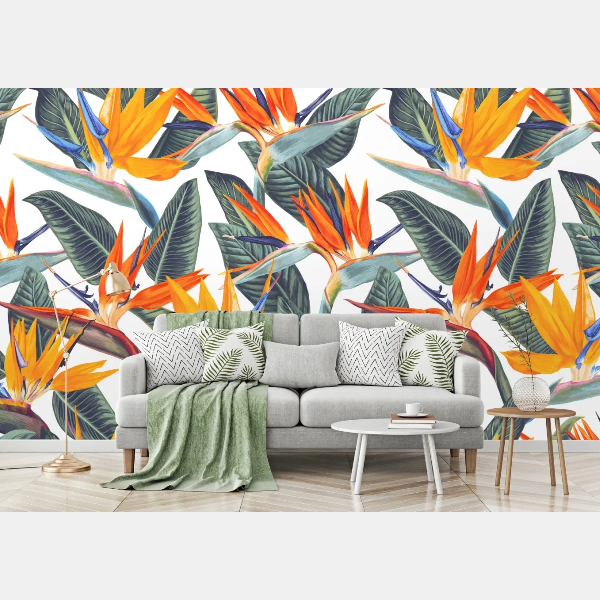 Fototapeta tropikalny wzór strelicji – Wallissimo® Fototapeta tropikalny wzór strelicji – Wallissimo®