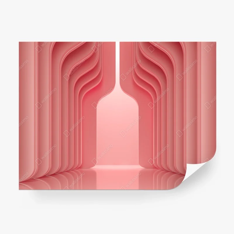 Fototapeta nowoczesne luksusowe wnętrze w odcieniach koralowego różu