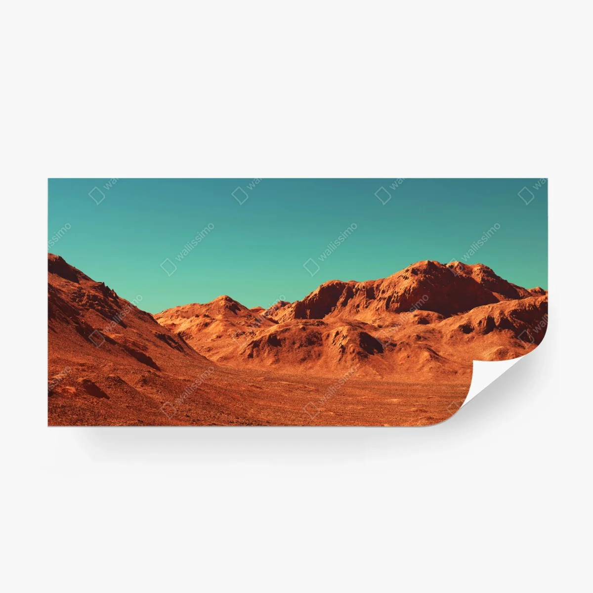 Fototapeta krajobraz marsa — widok planetarny – Wallissimo®