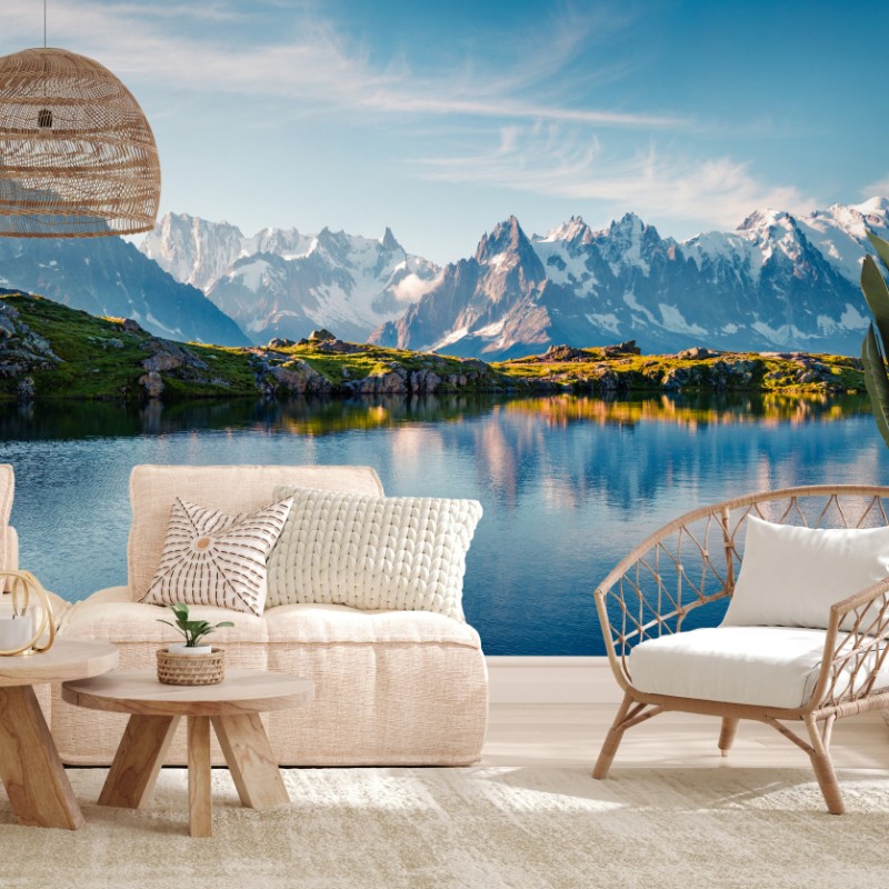 Fototapeta panorama Lac Blanc i Mont Blanc