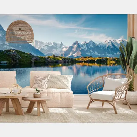 Fototapeta panorama Lac Blanc i Mont Blanc – Wallissimo®