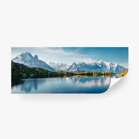 Fototapeta panorama Lac Blanc i Mont Blanc – Wallissimo®
