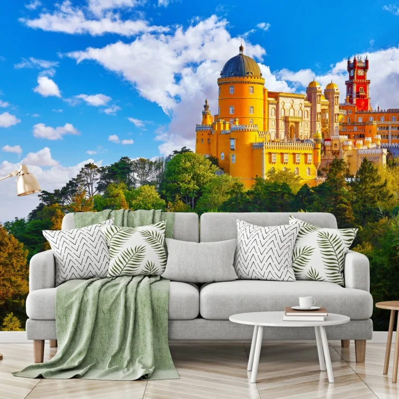 Fototapeta kolorowy Pałac Pena na wzgórzu