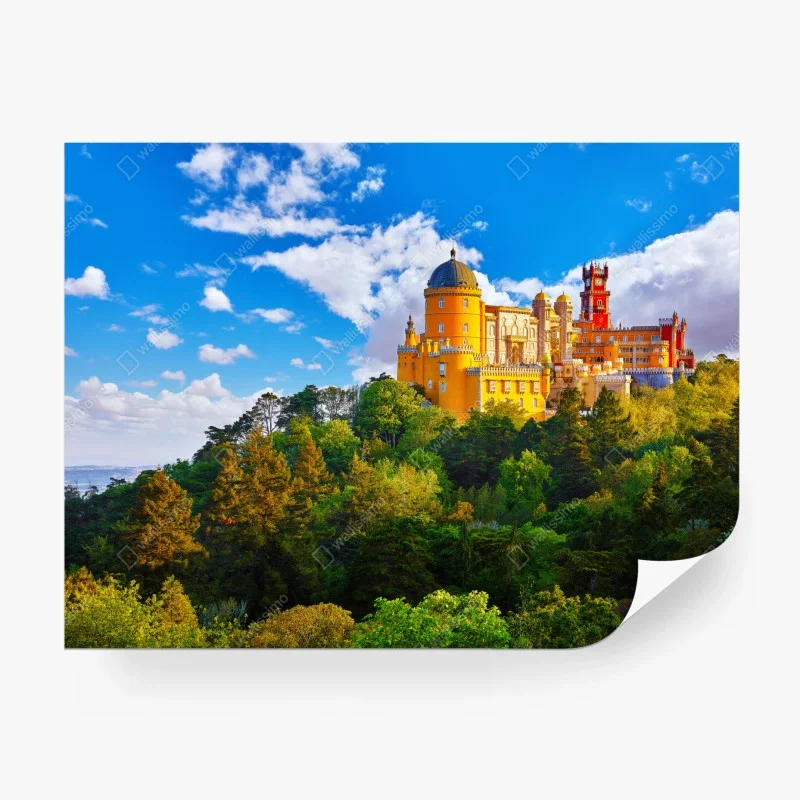 Fototapeta kolorowy Pałac Pena na wzgórzu