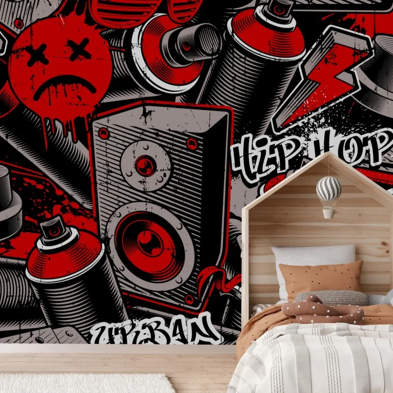 Fototapeta miejskie graffiti hip hop