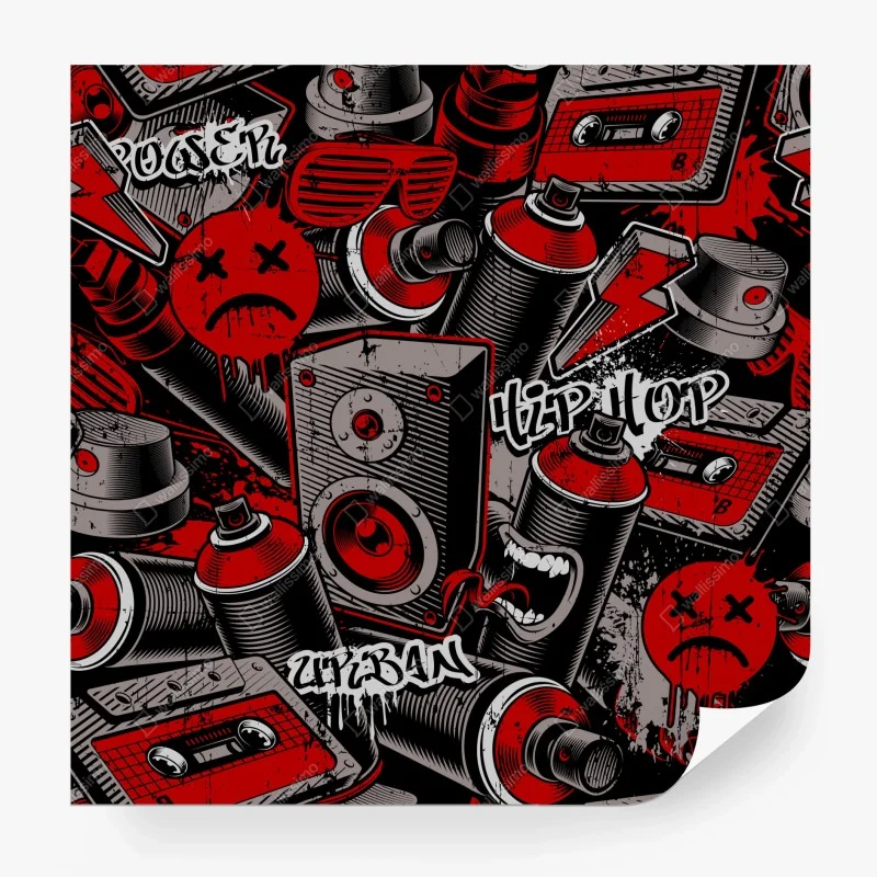 Fototapeta miejskie graffiti hip hop