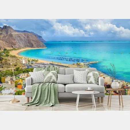 Fototapeta panorama plaży Las Teresitas, Teneryfa – Wallissimo®