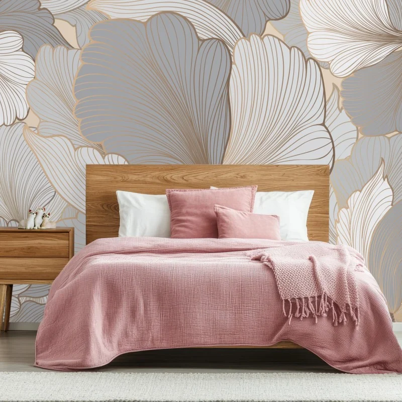 Fototapeta delikatny pastelowy wzór kwiatowy