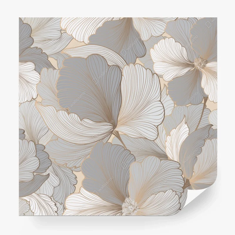 Fototapeta delikatny pastelowy wzór kwiatowy