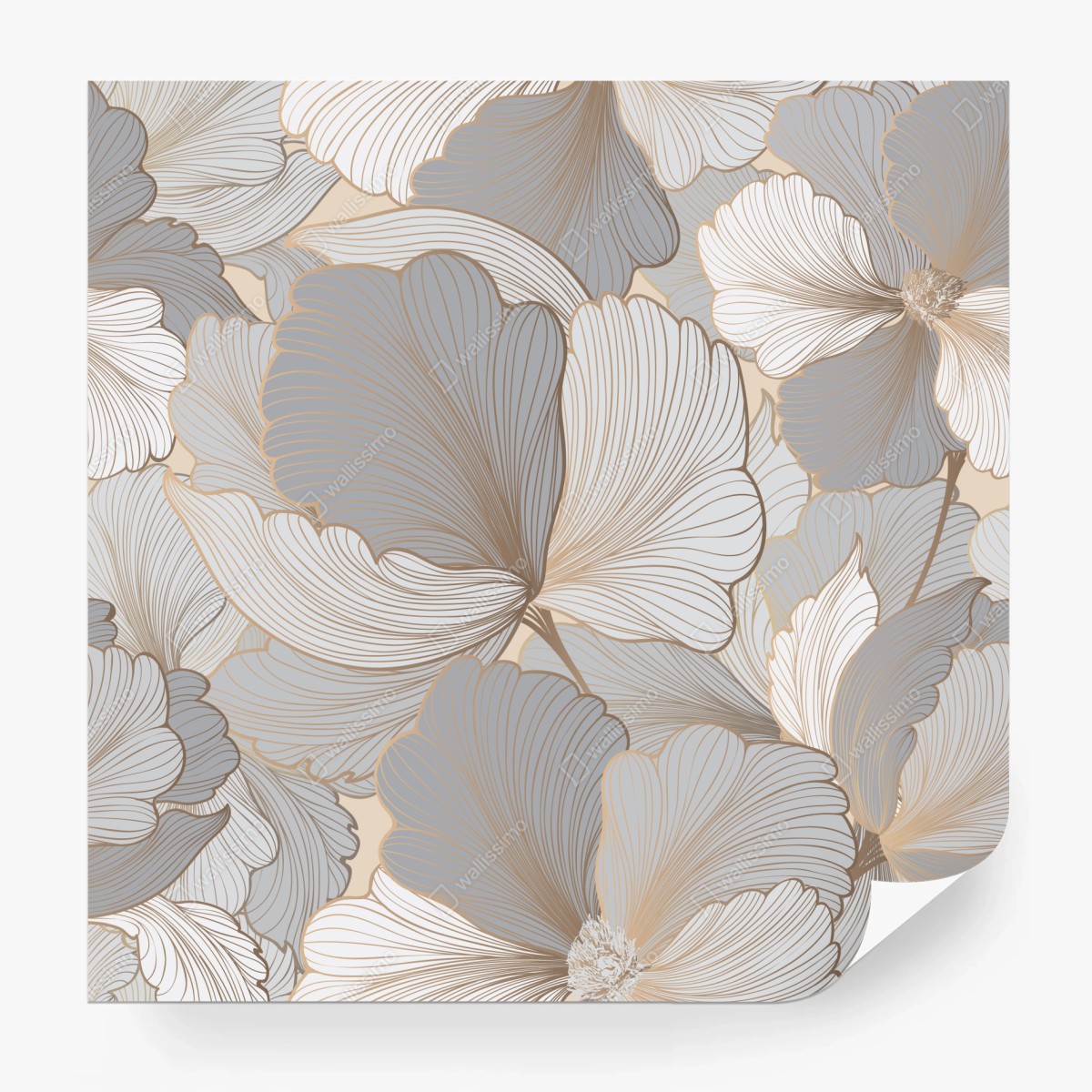 Fototapeta delikatny pastelowy wzór kwiatowy – Wallissimo®