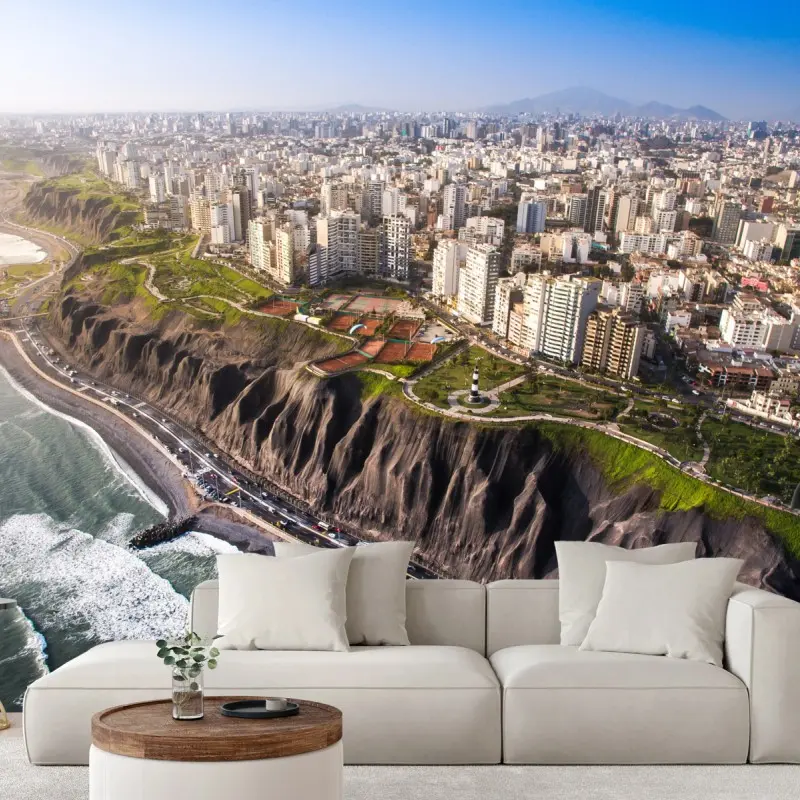 Fototapeta panorama wybrzeża Miraflores, Lima