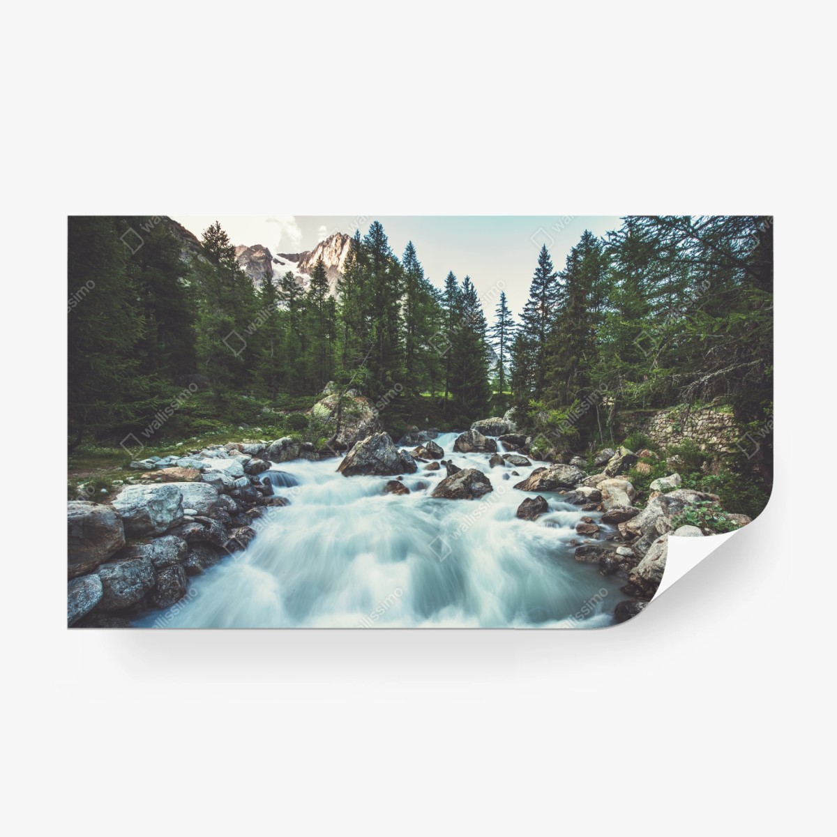 Fototapeta malownicza alpejska rzeka w Ferret Valley – Wallissimo®