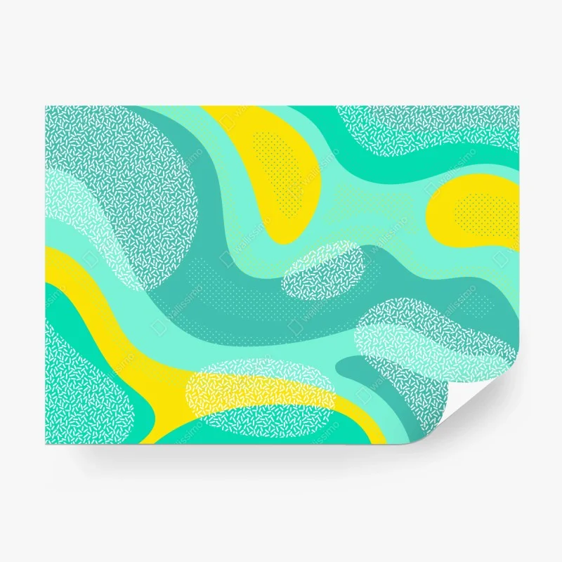Fototapeta turkusowo-żółty abstrakcyjny wzór – Wallissimo® Fototapeta turkusowo-żółty abstrakcyjny wzór – Wallissimo®
