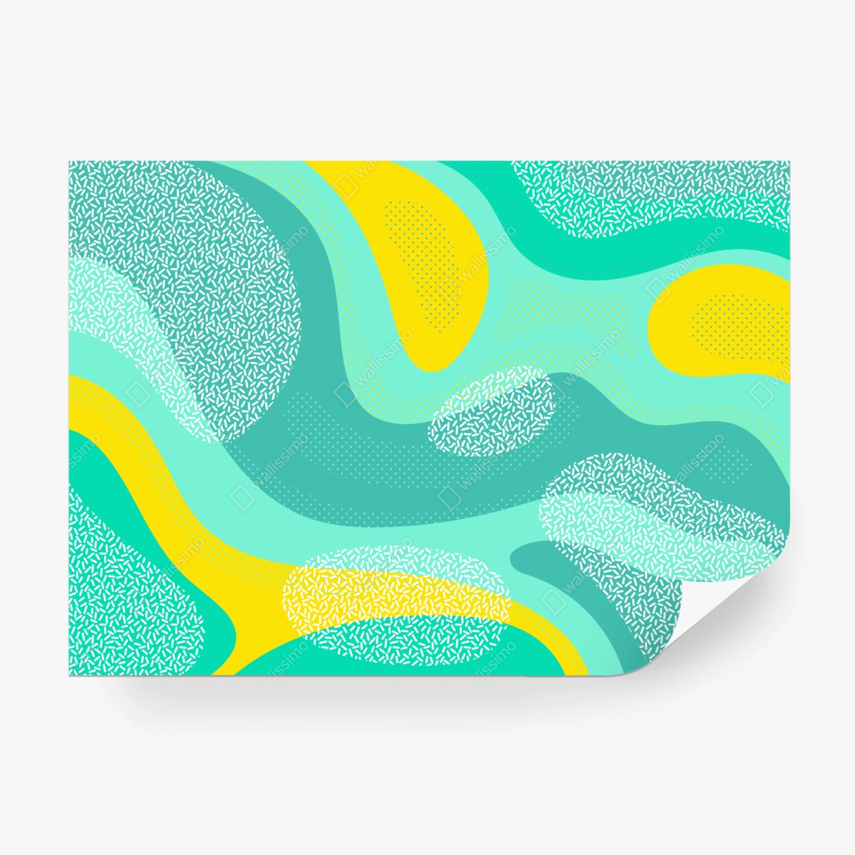 Fototapeta turkusowo-żółty abstrakcyjny wzór – Wallissimo® Fototapeta turkusowo-żółty abstrakcyjny wzór – Wallissimo®