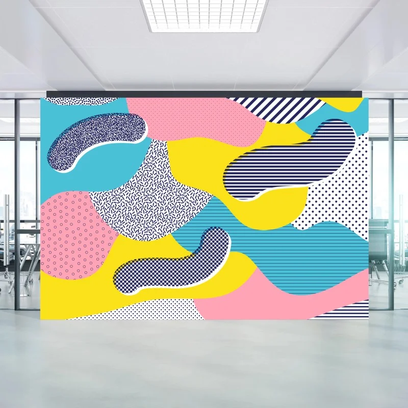 Fototapeta zabawny abstrakcyjny wzór memphis