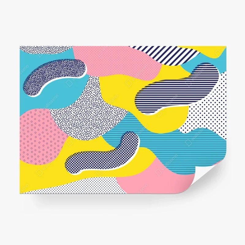 Fototapeta zabawny abstrakcyjny wzór memphis