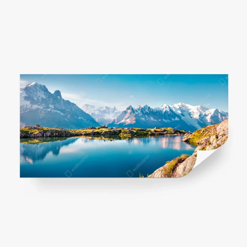 Fototapeta Lac Blanc z widokiem na Mont Blanc