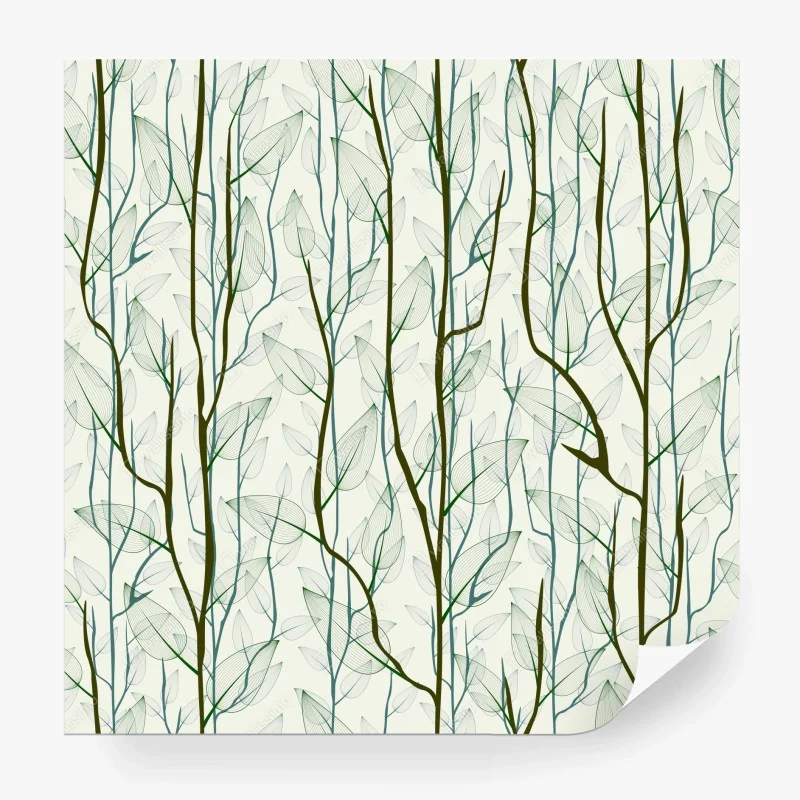 Fototapeta delikatny wzór liści i gałęzi – Wallissimo® Fototapeta delikatny wzór liści i gałęzi – Wallissimo®