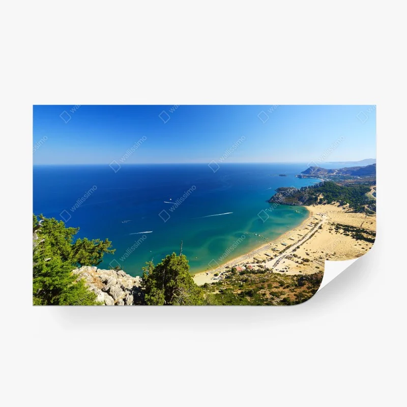 Fototapeta spokojna turkusowa panorama wybrzeża