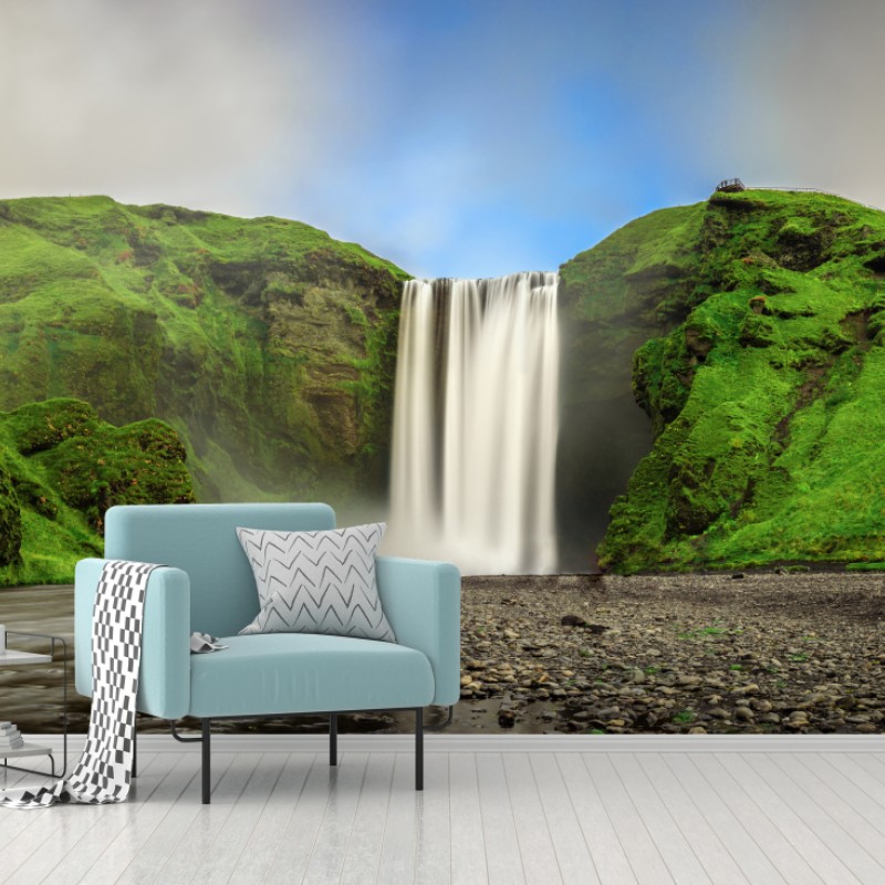 Fototapeta panorama wodospadu Skogafoss
