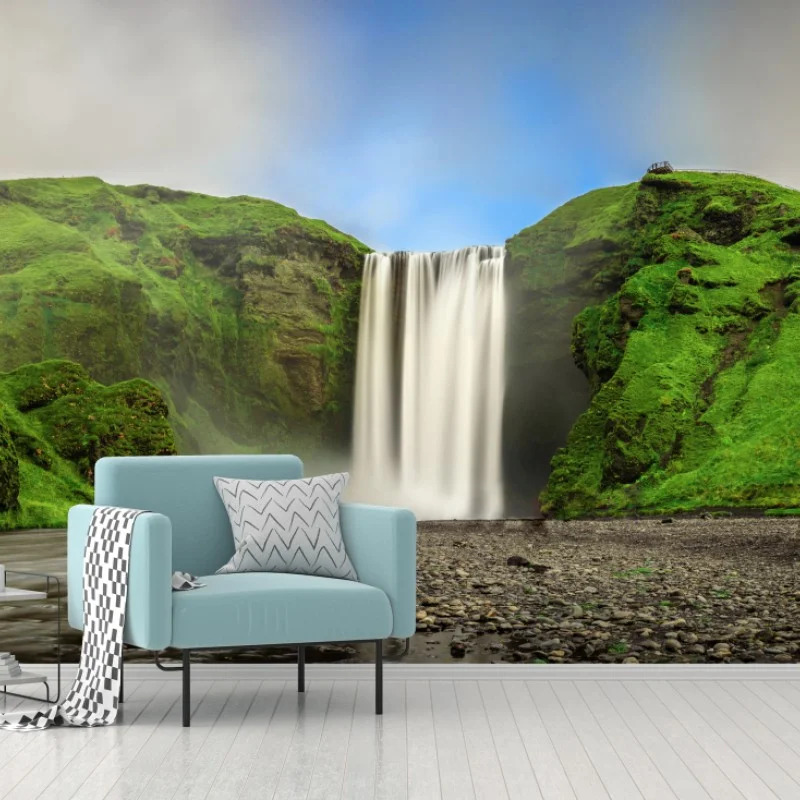 Fototapeta panorama wodospadu Skogafoss
