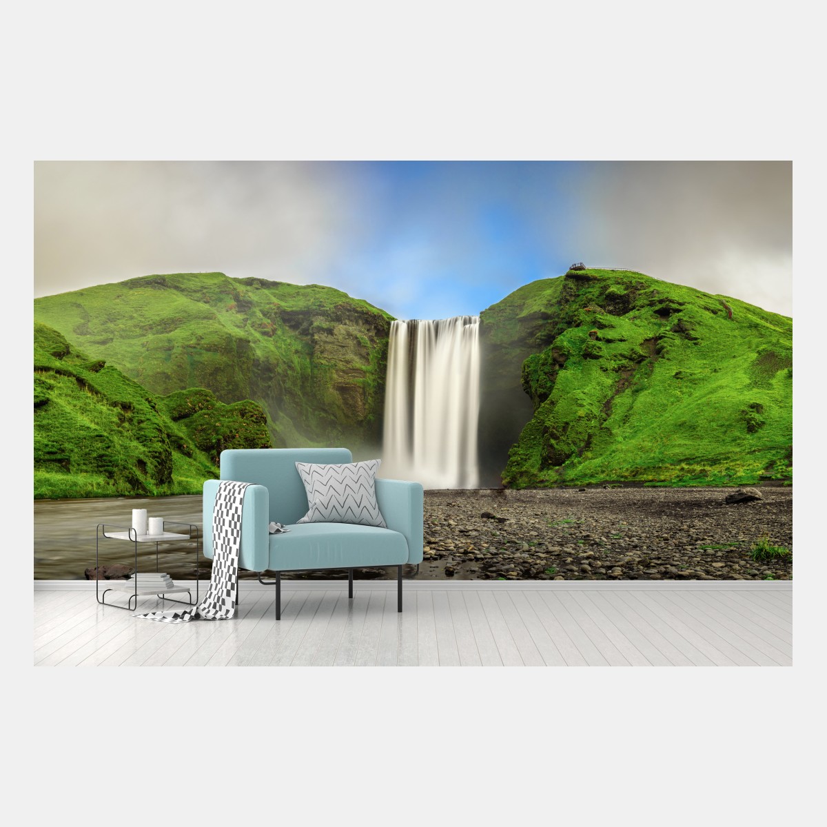 Fototapeta panorama wodospadu Skogafoss – Wallissimo®
