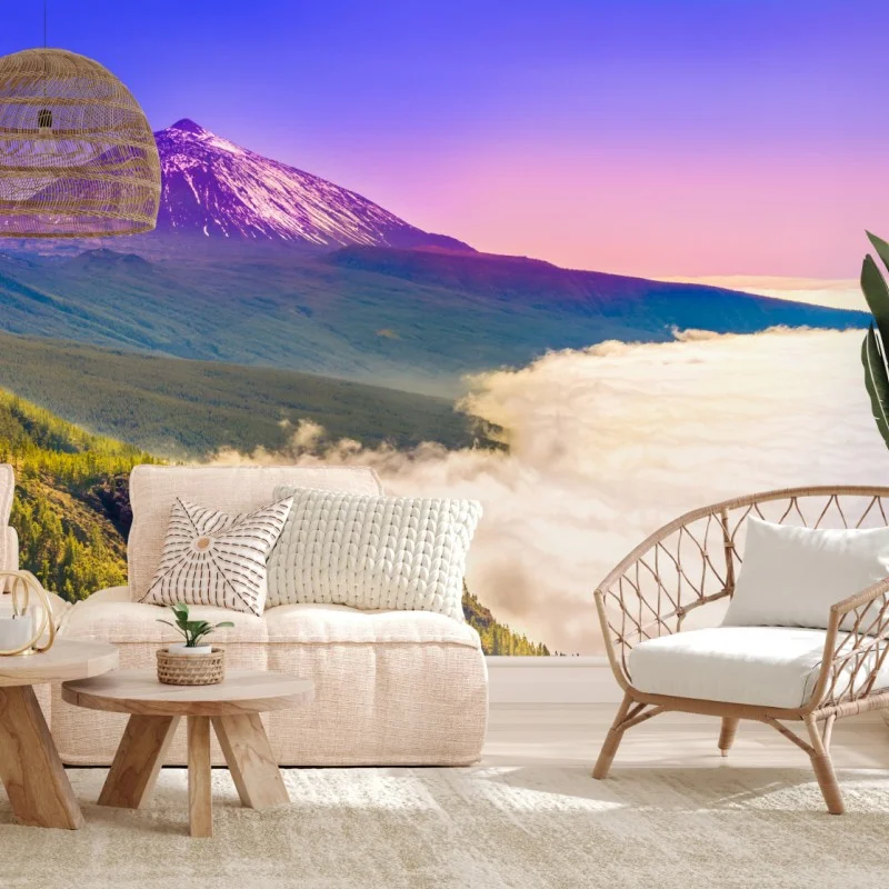 Fototapeta szczyt wulkanu Teide nad morzem chmur