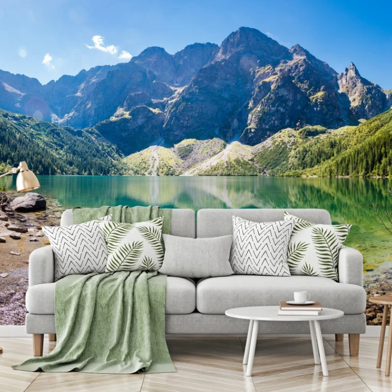 Fototapeta spokojne alpejskie jezioro