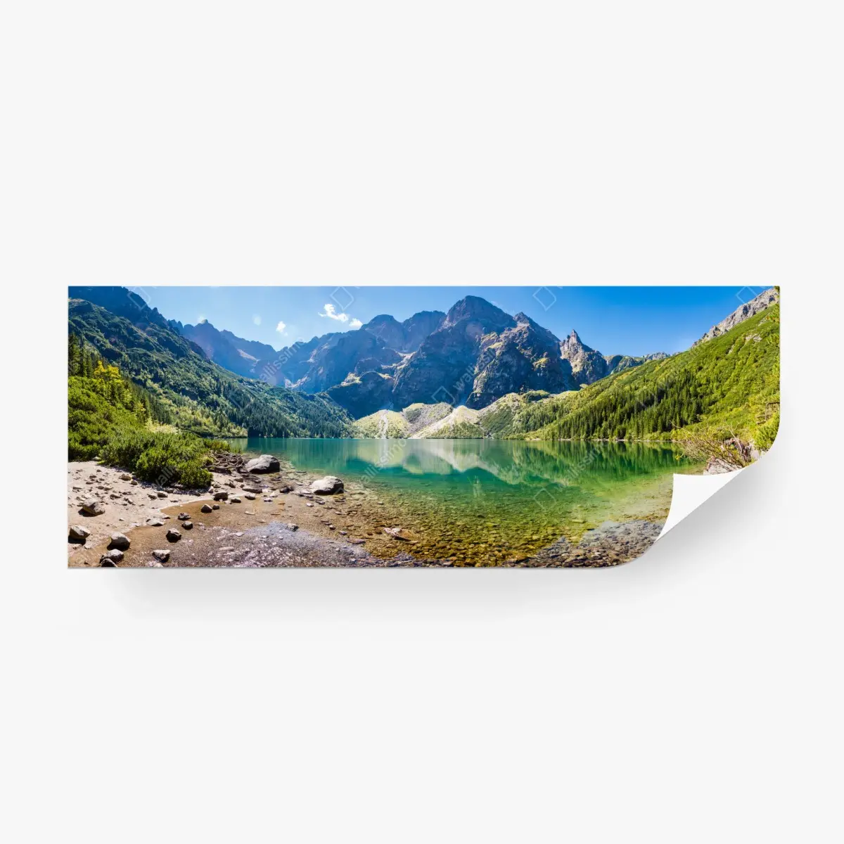 Fototapeta spokojne alpejskie jezioro – Wallissimo®